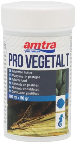 Amtra Pro Vegetal Tabs 100 ml - Mangime completo a base vegetale, per pesci d'acqua dolce e marina, in tavolette affondanti