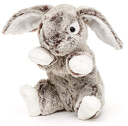 Uni-Toys - Kanin med hängande öron (mörkbrun-melerad), supermjuk – 22 cm (höjd) – kanin, skogsdjur – plyschdjur, gosedjur