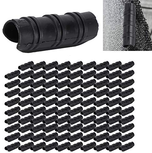 Befestigungsklammer für Sonnenschirm, Klammer für Gewächshausfolie, 100 Stück, für Gewächshäuser (22 schwarz)
