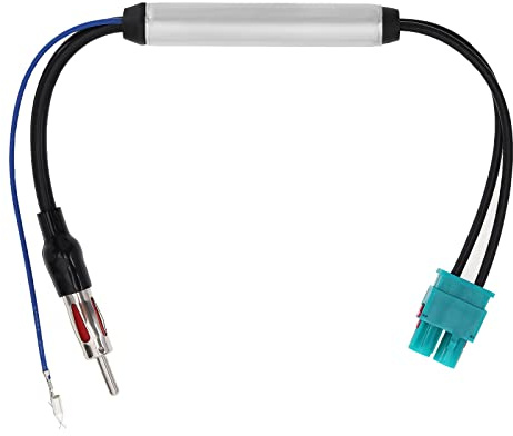 Create idea Autoradio FM AM Antenne Amplificateur de Signal Double Fakra Z Connecteur Mâle vers DIN Mâle Convertisseur Adaptateur Véhicule Audio Radio Stéréo Unité Principale Récepteur 30cm