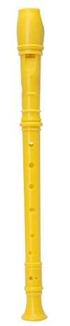 skola blockflöjt Sopranblockflöjt Med 8-håls Fingersättning Plastinstrument Musikal Sopranblockflöjt Lång Flöjt 8 Hål (Color : Yellow)