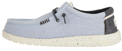 HEYDUDE Men's Wally-Coastline Jute Stone White Size 10 | Men's Shoes | Men Slip-on Loafers | Comfortable & Light-Weight