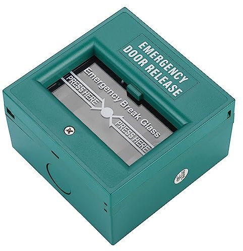 Liberador de Puerta de Salida de Emergencia Botón de Alarma contra Incendios Interruptor de Rotura de Puerta de Seguridad para el Hogar Fácil de Colocar en una Carcasa de