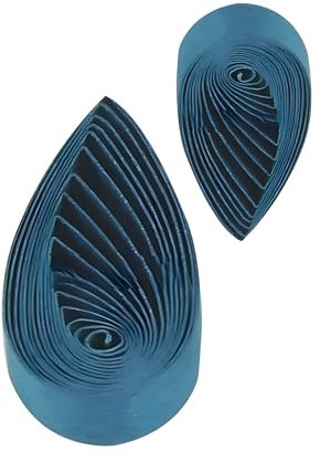 Quilling-Papierstreifen, Pastellblaugrün, 3/5/7/10 mm, in Schattierungen von Blaugrün, 120 Stück/Set, 53,3 cm Länge, Quilling-Streifen-Set (10 mm)