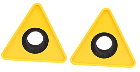 SAFIGLE 2pcs Yellow Abs Mic Logo Flag for Interview Microphone Portable Station Display Design for Branding Easy to Carry and up