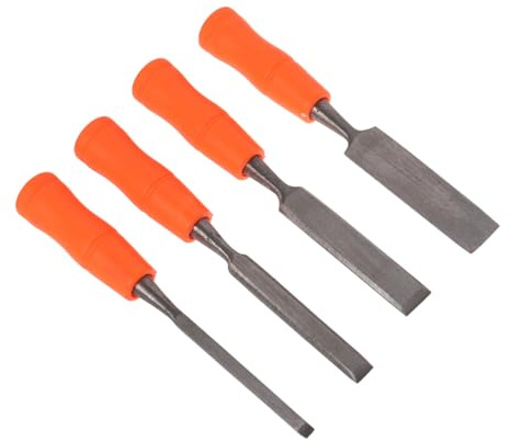 BESTonZON 4 outils menuisier outil menuisier outils de sculpture sur bois ciseaux à bois ciseau à bois accessoires de sculpture sur bois perçant ensemble de quatre pièces