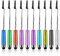 Amabro Lot de 10 stylets courts pour écrans tactiles, tablettes, smartphones, téléphones portables et tous les appareils à écran tactile universels