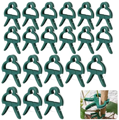 MAEXUS Pflanzenclips Pflanzenklammern 2 Größen Tomatenklammern Pflanzenstütze Gesicherter wiederverwendba Pflanzen Rankhilfen Rebenstützclip Geeignet für Blumen,Weinreben,Gemüse (50 Groß + 50 Klein)