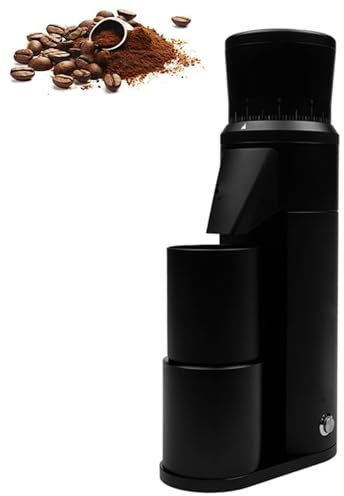Macinacaffè elettrico, macinino per chicchi di caffè, regolazione fine multi-livello, con tazza magnetica per polvere, macina uniformemente per espresso/gocciolamento/versare/pressa francese
