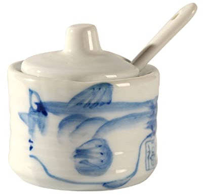 ASerZenith Sucrier, boîte à assaisonnement, sucrier Japonais avec Couvercle, Mini sucrier, récipient à Sucre, Pot à épices, pour comptoir de Bar à café-g-70ML Pots, D-70ML