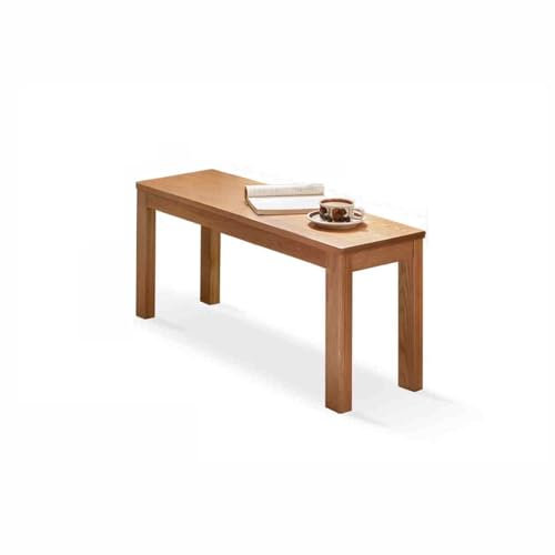 Rustikale Bauernhausbank aus Holz für Esszimmer, Eingangsbereich und Schlafzimmer, Naturholz, Küchenbank für Wohnzimmer, asiatisch inspirierte Innenbank (Holz)