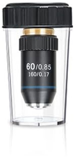 Vabiooth Obiettivo 60X Ottone Acromatico 195 Obiettivo Obiettivo Trasparente Standard 20mm Filo Biologico Microscopio Obiettivo Telescopio Accessori