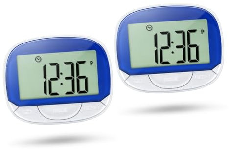 2 Ensembles pédomètre Clip de Montre Compteur de Pas Suivi des Pas podomètre pour Clip de Marche Clip Ceinture Boucles de Ceinture podomètre Marche Sportive compteurs de Pas Abdos Milisten