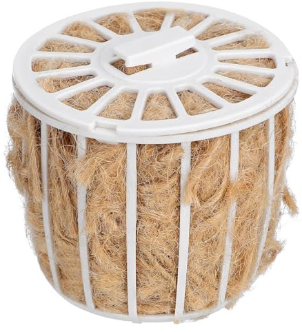 Abaodam Bird Nesting Material with Basket Plastic Jute Nesting Supplies for Canary Parakeet Finch Cockatiel White 5 Pack for Birdhouses Garden Porch Decor