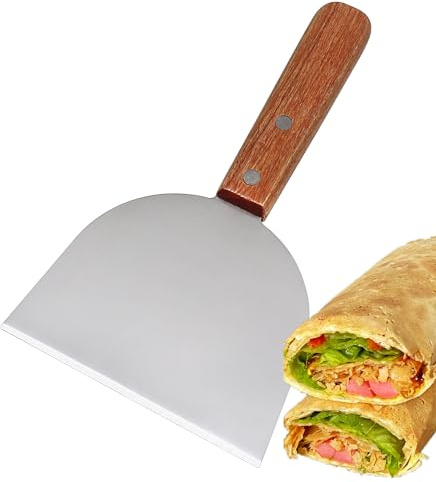 Griddle -Schaber, BBQ Schaber Für Grillreinigung,Edelstahl Hulburger Turner | BBQ- Von Den Schrägen Kanten Für Backblech Mit Holzgriff Zum Kochen, Grillreinigung, Grillen