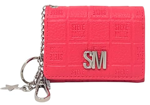 Steve Madden Damen Bklara Kartenetui mit Schlüsselring und Clip, Beere, Kartenhalter