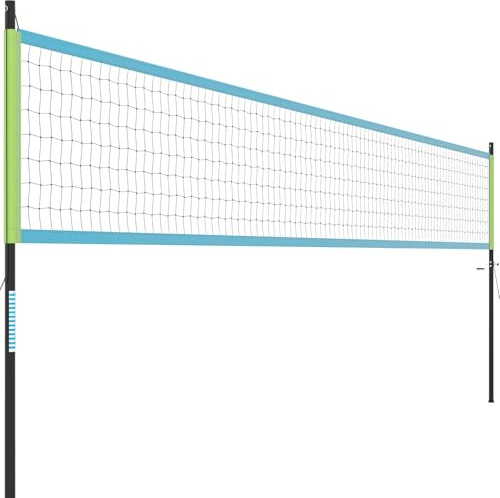 COSTWAY Rete da Pallavolo per Esterni Portatile, Rete con Pali Regolabili in Altezza, Anti-Afflosciamento, Pallavolo, Pompa, Martello, Linea di Confine e Borsa, per Giardino e Spiaggia (Verde)