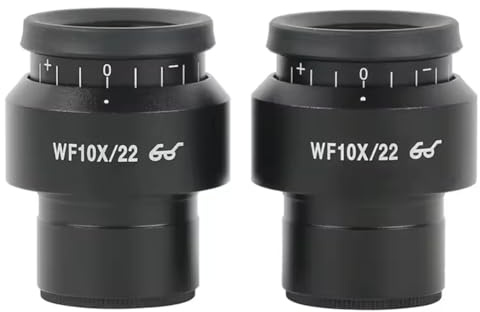 Uxsjakjsd Adjustable 30mm Widefield Eyepiece Lens 2PCS WF10X/22 Microscope Ocular Eyepoint Wide Angle Field of View