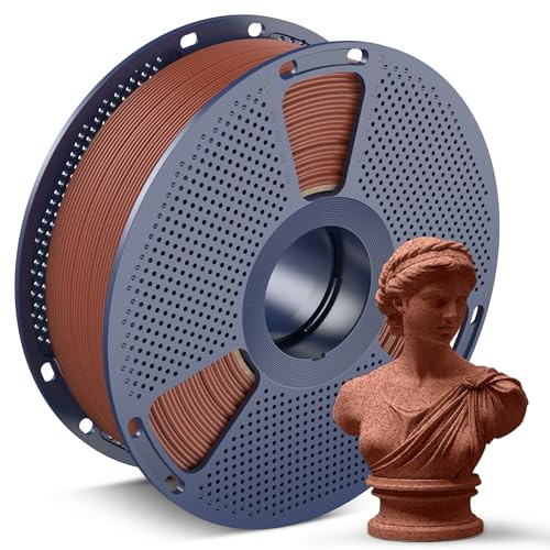SUNLU Höghastighets Marmor PLA-filament 1,75 mm, 600 mm/s Höghastighets PLA-filament för 3D-skrivare, Naturlig Marmorliknande Textur, Slätt Tryck, 1KG Tegelröd Marmor