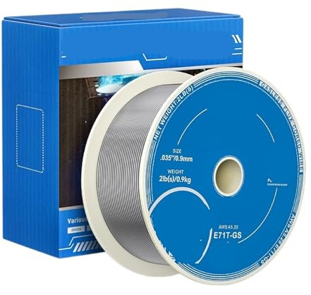 Filo per saldatura Filo animato for saldatura 0,8/0,9 mm 1 kg, fili senza gas, carbonio E71T-GS(0.9mm)