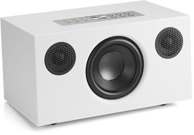 Audio Pro C5 MkII W - Altavoz inalámbrico multihabitación de 40 W, amplificador clase D, AirPlay 2, Google Cast, Spotify Connect, Bluetooth 4.2, salida de subwoofer (blanco)
