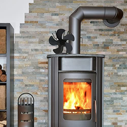 Garosa Ofenventilator für Holzofen mit Aluminiumdesign, 50 Bis 100 Grad Celsius Starttemperatur, Effiziente Wärmeverteilung für die Hausheizung