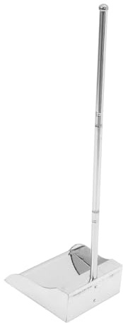 RUNROTOO Pelle à Poussière et Prise Confortable en Acier Inoxydable Manche Long Résistance la Corrosion pour Nettoyage Cuisine et Usage Domestique
