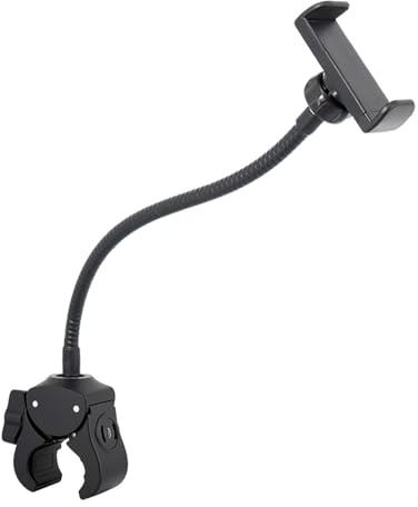 Oxxggkao Flexibler, um 360 Grad drehbarer Telefonhalter mit sicherer Klemme und flexiblem Rohr für Betttisch, Live Streaming, Aufzeichnung, Desktop Smartphone