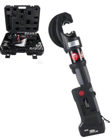 Pinza Crimpatrice Idraulica a Batteria Portatile 12 Matrici︱Pinza Capicorda Tubi Professionale Senza Fili︱Pressatrice Multistrato Per Tubazioni In Acciaio Inossidabile 16–Cu 400 Mm²/Al 300 Mm²