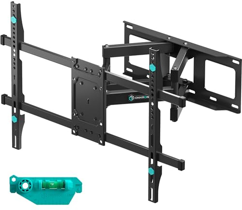 ONKRON TV Wandhalterung schwenkbar 40-75, bis 70 kg, VESA 600x400, M6L-B | Fernseher Halterung 5,5-43,4 cm ausziehbar, neigbar, Doppelarm, Kabelmanagement; für Wohnzimmer, Hotels & Konferenzräume