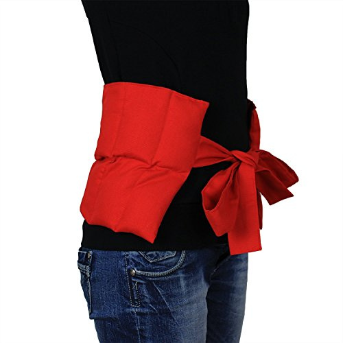 Formalind Coussin En Grains Avec Rubans - Oreiller Chauffant Remplis De Blé Thermique Différentes Couleurs Pour Four Congélateur (Rouge)
