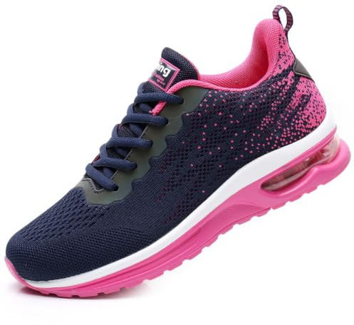 FLARUT Damen Sportschuhe Laufschuhe Herren Turnschuhe Luftpolster Trainers Running Leichte Schuhe Fitness Atmungsaktiv Gym Sneakers