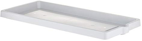 VASO RETTANGOLARE o SOTTOVASO EFFETTO LEGNO GHIACCIO (Sottovaso 75x33,5x4,5 cm.) Misure intere: 68x28,5