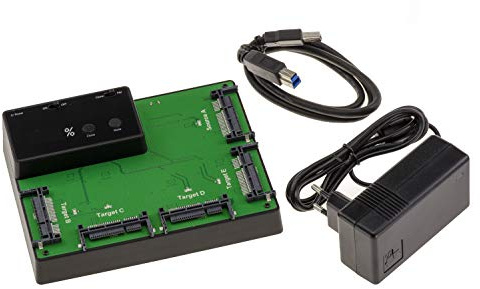 KALEA-INFORMATIQUE Estación de acoplamiento USB para 5 tarjetas CFast 2.0 con enlace USB3.0 y CLONING FUNCTION. Dock con fuente de alimentación externa