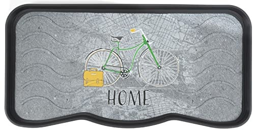 Valle Verde Schuhabtropfschale Schuhmatte Schuhwanne Schuhablage für Haus Garten Dekorativ Gemustert Polypropylen 75 cm x 38 cm x 2,5 cm (BICYCLE)
