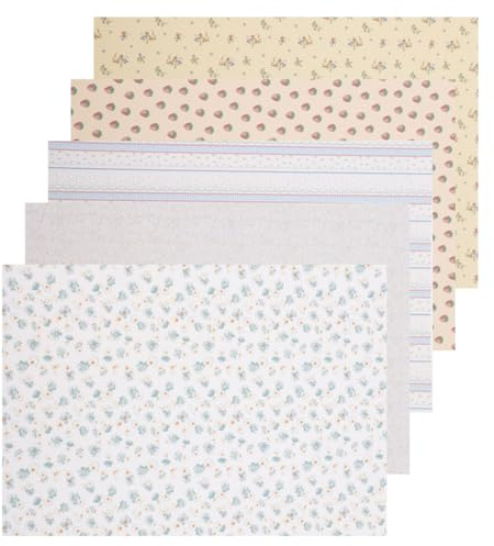 Calcomanías de pared para casa de muñecas, 5 hojas, tableros de piso de casa de muñecas, papel tapiz para casa de muñecas, tarjeta adhesiva para mini papel de pared encantador, accesorios de casa de