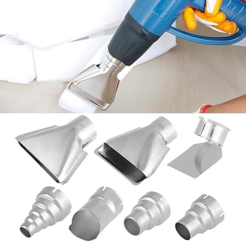 Fyearfly Heißluftpistole Düse Edelstahl,7 Stück 35-40 Mm Ersatz Heißluftpistole Düse Kit,Mini HeißLuftpistole Düsen Für Heißluftlötstation Reparaturwerkzeug Zubehör