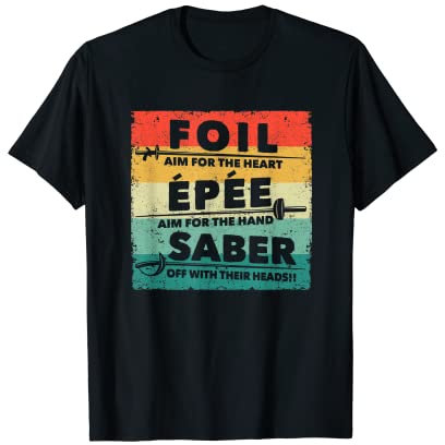 Definition Funny Fechten Fans Degen Zaun Training Foliensäbel T-Shirt