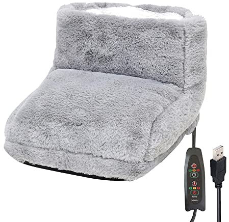 DAJASD Calentador De Pies Eléctrico, Calentador Pies Con 3 Niveles De Temperatura, Calientapiés Eléctrico, Apagado Automático, Protección Contra Sobrecalentamiento Regalo Para Papá Y Mamá(25*30*25cm)