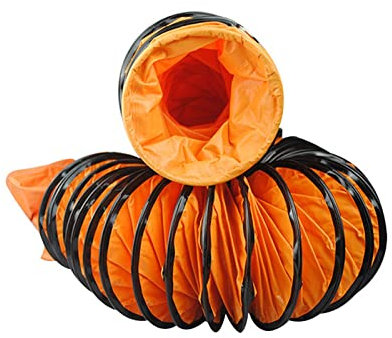 LIGUOYI Warmluftschlauchs Für Bauventilator Ventilator, 300mm-600mm Durchmesser PVC Luftkanal Langlebig Und Robust, Flexibler Lüftungskanal Mit D-Ring & Hooks, Wasserdicht Und Flammhemmend