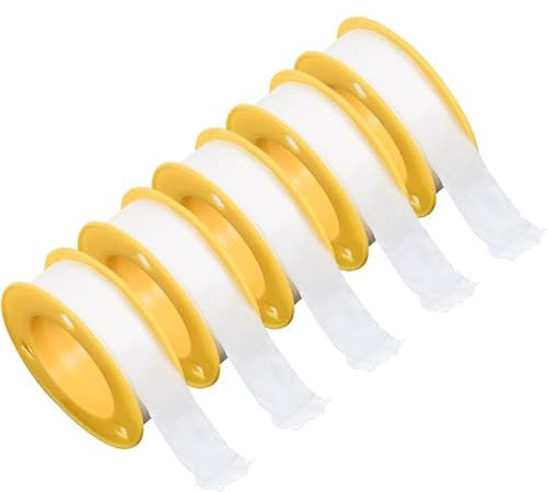 volumoon 5 Rotili Nastro Sigillante Teflon, Nastro Sigillante per Tubi, Teflon Idraulico Filo, Nastro in Ptfe, Teflon Tape per Riparare Tubi, Tubi, Rubinetti, Valvole Radiatore 11mm*0.075 * 10m