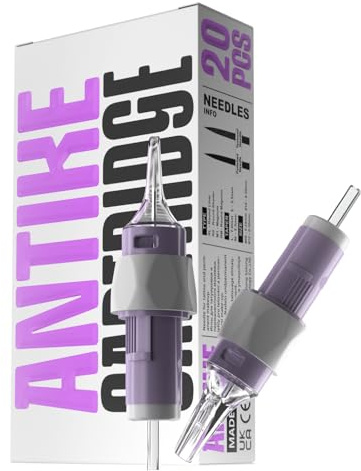 20 Stück Tattoo Nadeln Set Einweg #10(14RL) Round Liner Durchmesser 0,3mm Bugpin Tattoo Cartridges mit Membran und Silikonring – Kompatibel mit Tattoo Maschinen EN11Q-FG-20EU-1014RL-X