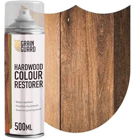GRAIN GUARD Hardwood Colour Restorer Aerosol 500ml | Restores Faded & Greying Garden Furniture – Aerosol Spray, Water Repellent & UV Protection – Spray On, Wipe Off