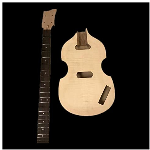 Fachmann E-Gitarren-Bausatz 2 Doppelspulen-Tonabnehmer Unfertiges DIY-E-Bass-Gitarren-Kit 2 Lautstärkeregler Selbstbau Gitarrenkit