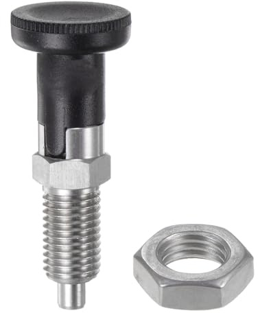 sourcing map Push Fit Ball Nose Spring Plunger M12x1.5 Thread Length 0.79 Pin Dia.6mm Stainless Steel Self-Locking Plunger Retractable Index Plunger for Industrial Equipment