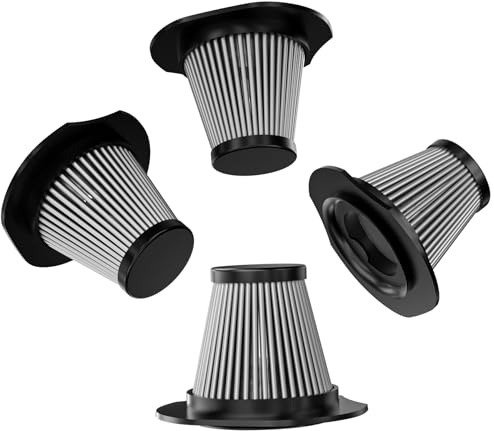 TEMOLA 4 Pack Stainless Steel Filters Replacement Parts For TS10 Cordless Vacuum for TS10BS Handheld Vacuum Cleaner Accessories, Washable and Reusable Stainless Steel HEPA Filter