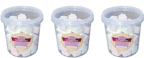 AUZIER CHABERNAC - Confiserie de Tradition - Guimauve conditionnée en pot : (Lot 3 Pots 150g Saveur d’antan : Anis, violette, citron, mandarine, fleur d'oranger.)