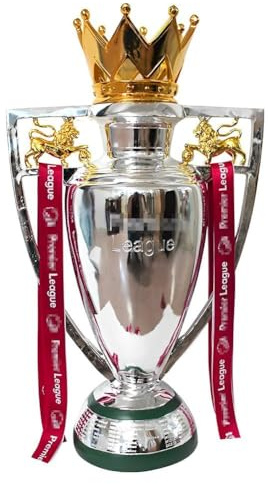 Huadafun Trofeo della Lega Inglese Trofei Barclays Premiership Coppa dei Campioni di Calcio Replica Collezioni di Souvenir per Tifosi Decorazioni per Ufficio con Nastro,16cm