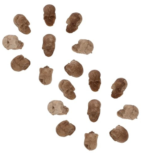 FUNOMOCYA Schädel- -Set 20 Stück Mini-schädelstatue Aus Kunstharz Für Halloween-Dekorationen Gruselige Requisiten