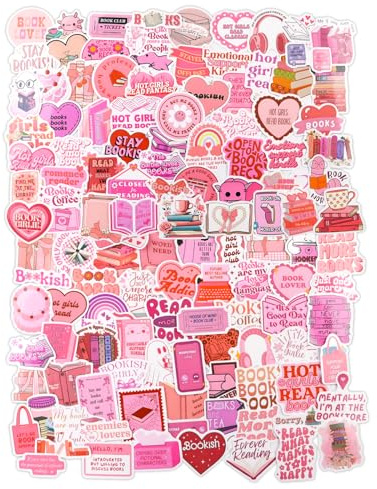 WEDAMOO 120 Stück Pink Aufkleber, Buch Stickers, Sticker für Sammelalbum Gepäck Laptop Wasserflasche